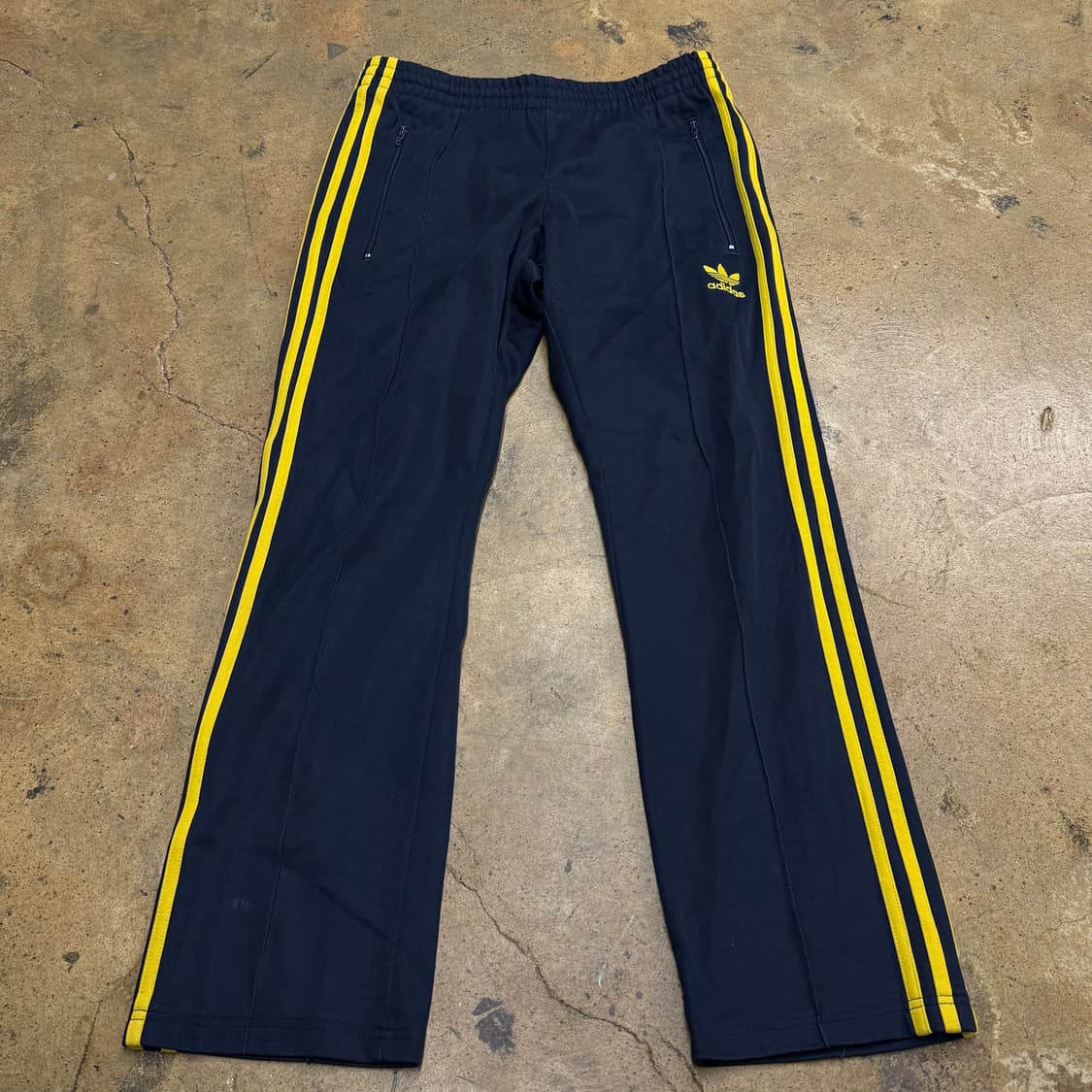 [정품/95] 아디다스 삼선 트레이닝 바지 네이비 옐로우 b17 상품이미지2