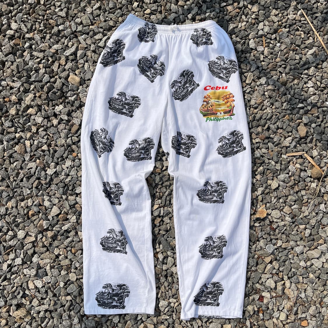 DIBUHO 그래픽세부 패턴 와이드 팬츠(실측확인) 상품이미지1