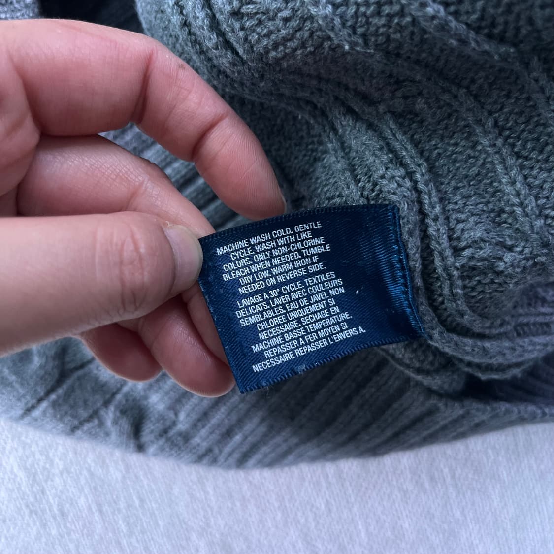 100 폴로랄프로렌 꽈배기 그레이 니트 상품이미지5