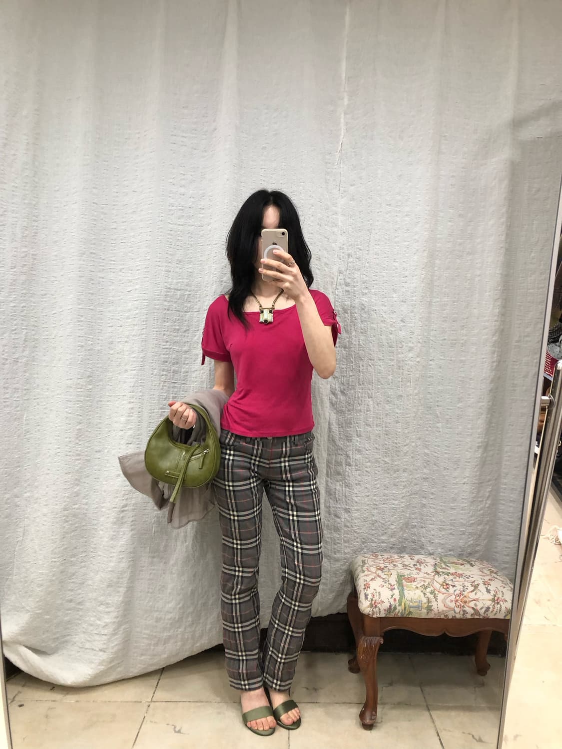 Buckle point plum tee 상품이미지3
