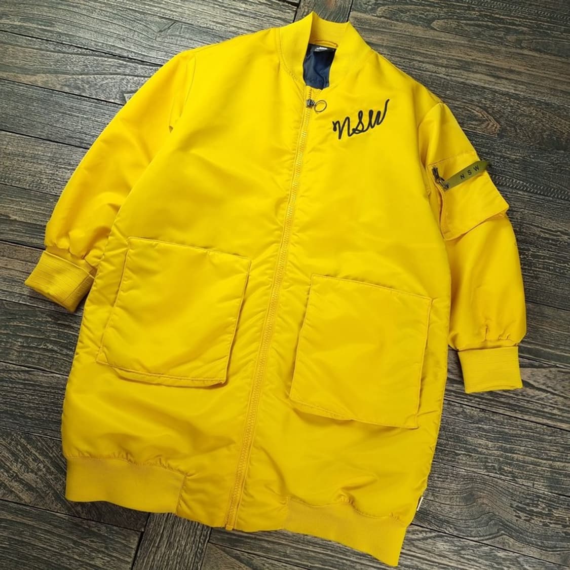 [나이키] 롱 MA1 코트 자켓 옐로우 M18255 상품이미지1