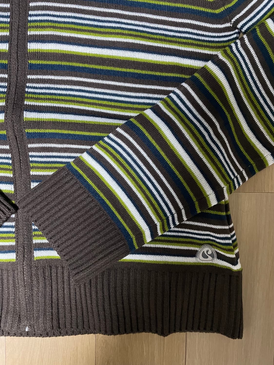 코이세이오 스트라이프 니트 후드집업 상품이미지5