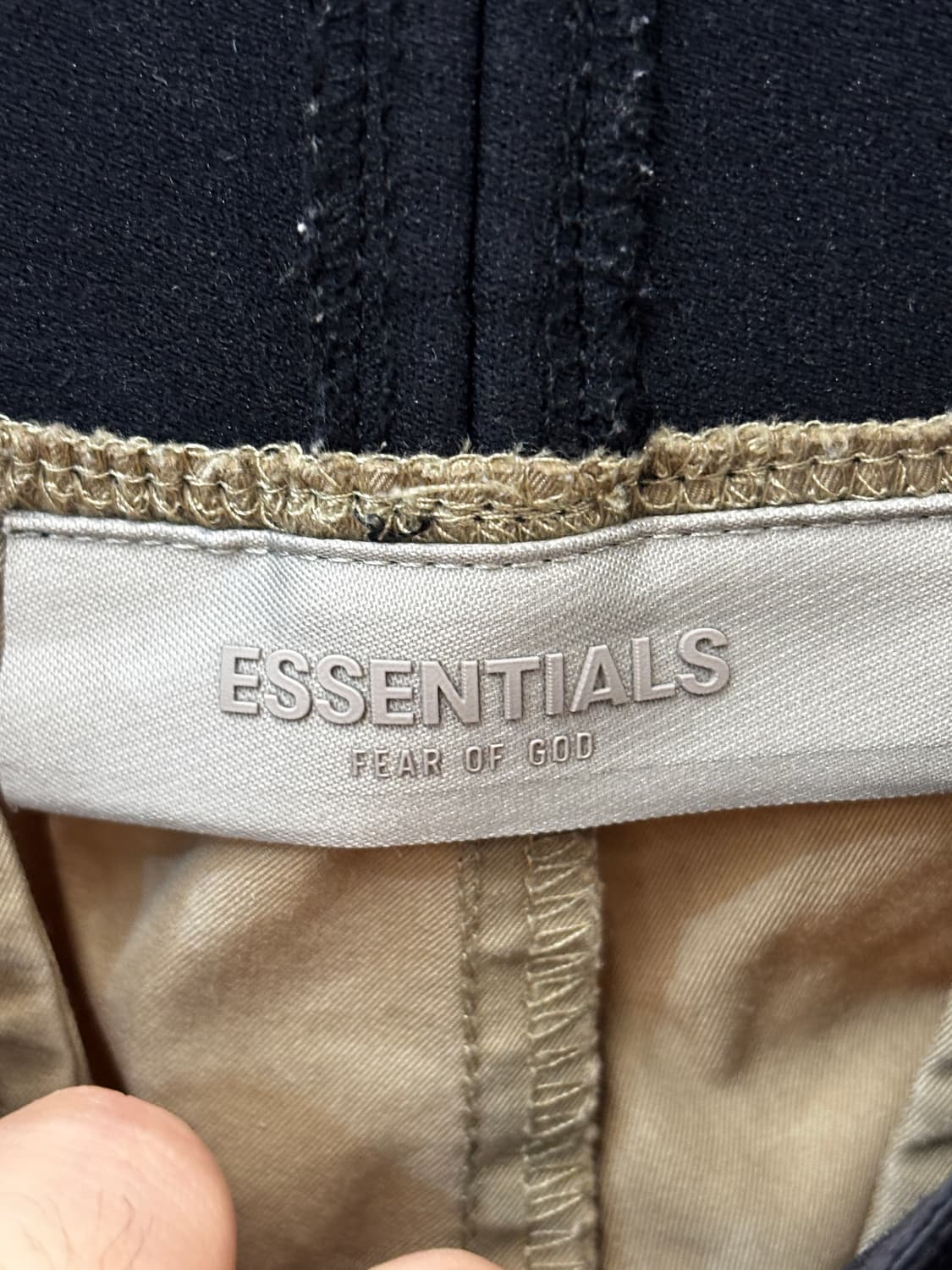 피어 오브 갓 베이지 로고 밴딩 팬츠 M 상품이미지5