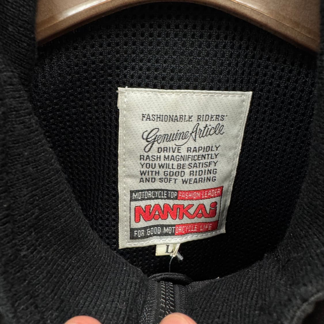 90s 난카이 프로 레이싱 빈티지 나일론 라이더 자켓 블랙 상품이미지8