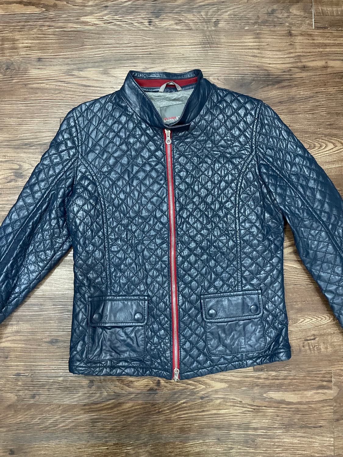 듀베티카 Duvetica 이태리 양가죽 퀼팅 다운 자켓 네이비 48 상품이미지1