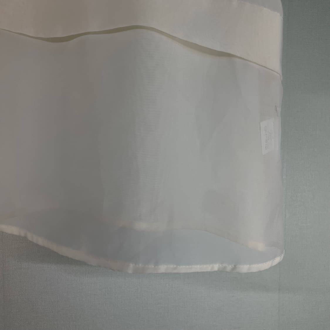 크림 더블카라 핀턱 라운드넥 블라우스 상품이미지5