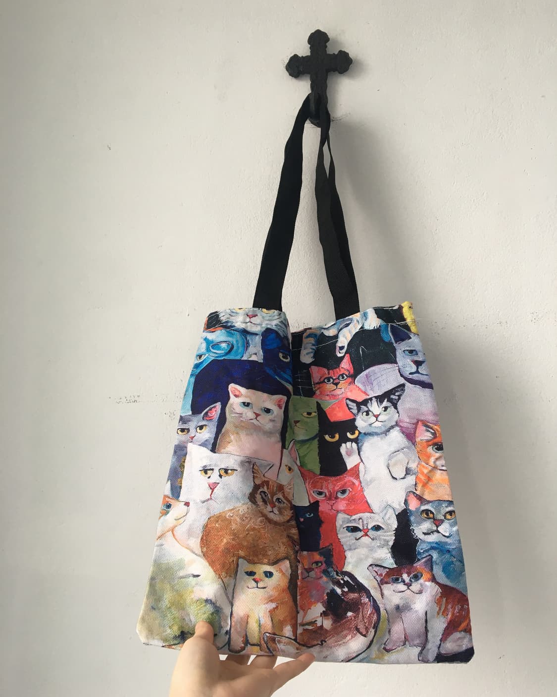 cat pattern canvas bag 상품이미지1