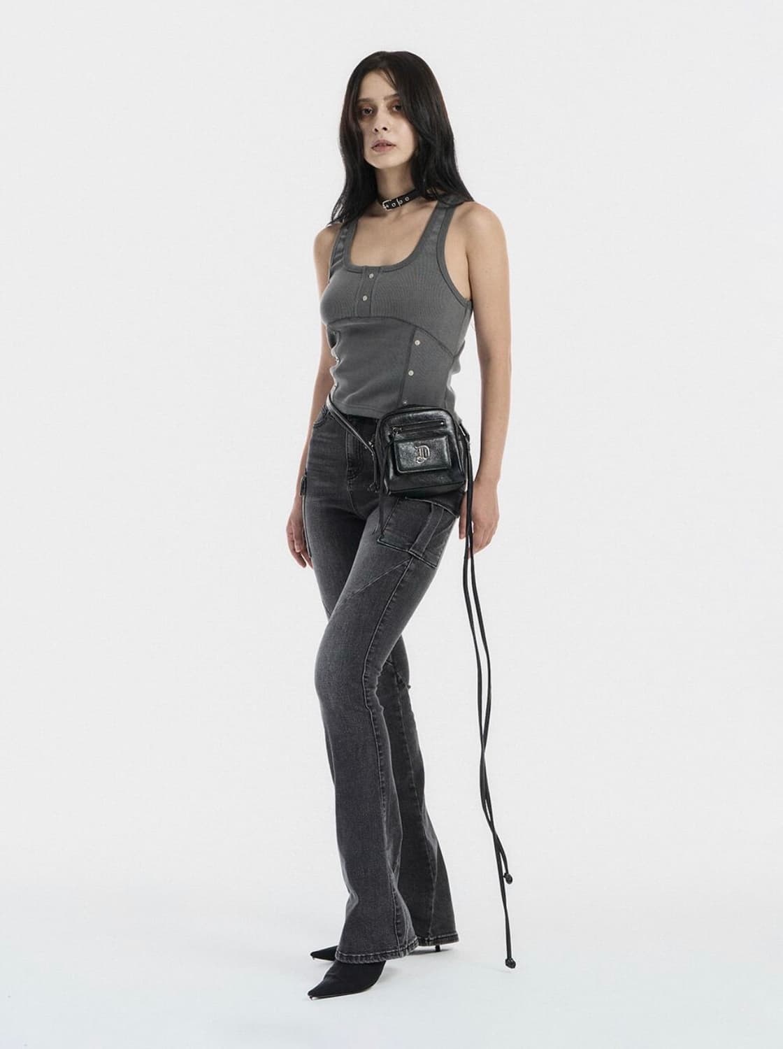 [새상품] 오도어 리벳 나시 84->55 rivet sleeveless 상품이미지7