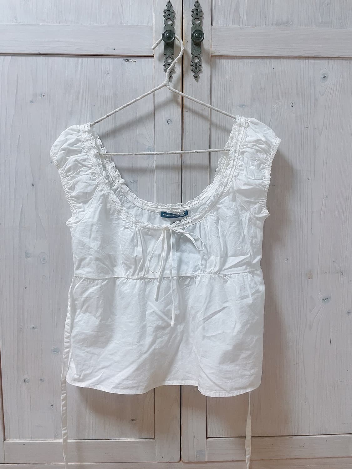 브랜디멜빌 레이스 리본 타이 화이트 블라우스 택달린 새상품 상품이미지1