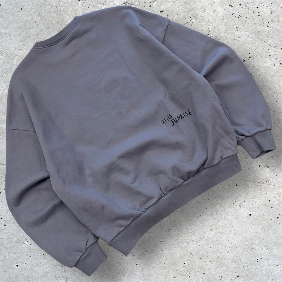 [M] 헬로선라이즈 고양이 프린팅 맨투맨 스모키 블루 B447 상품이미지2