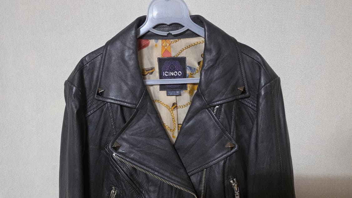 ICINOO 천연 양가죽 라이더 자켓 상품이미지6