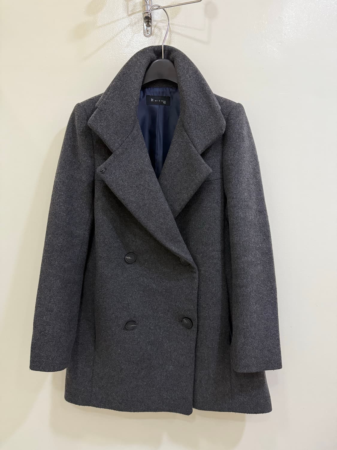 잇미샤 그레이 더블 반코트 정품 상품이미지1