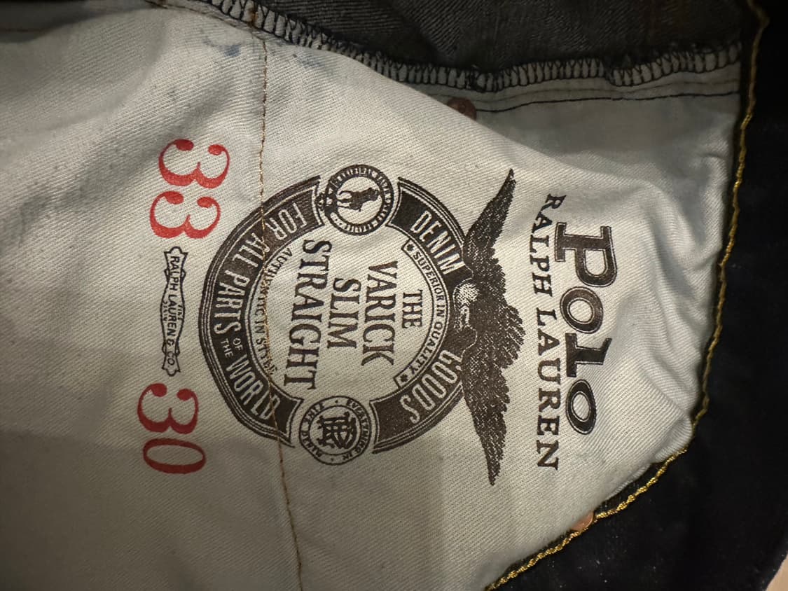 폴로 랄프로렌 생지 데님 청바지 33/30 상품이미지3