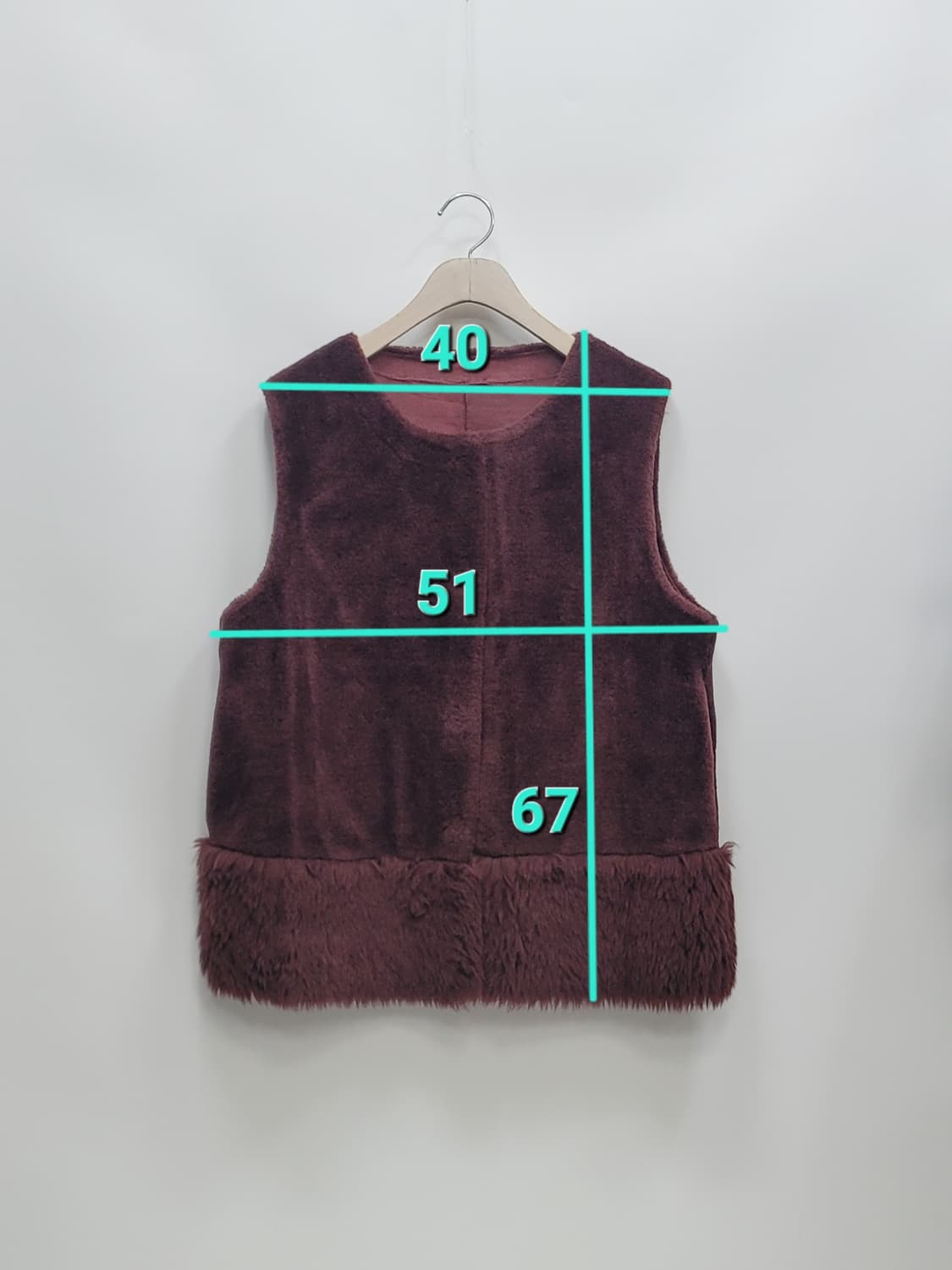 베라왕 21FW 양모 베스트 조끼 / 여 66 (88-94-160) 와인 상품이미지8