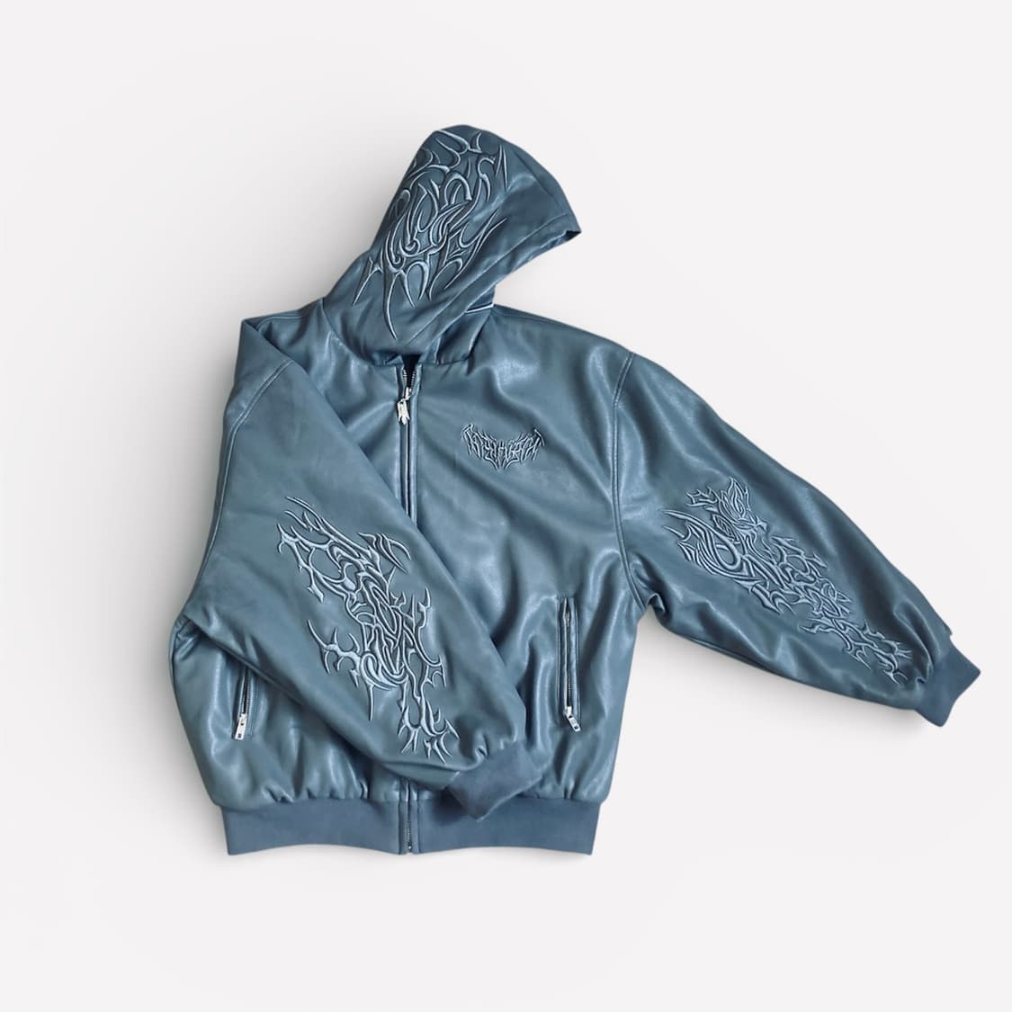 리벤지 엠브로이더리 후드 봄버 패딩 상품이미지2