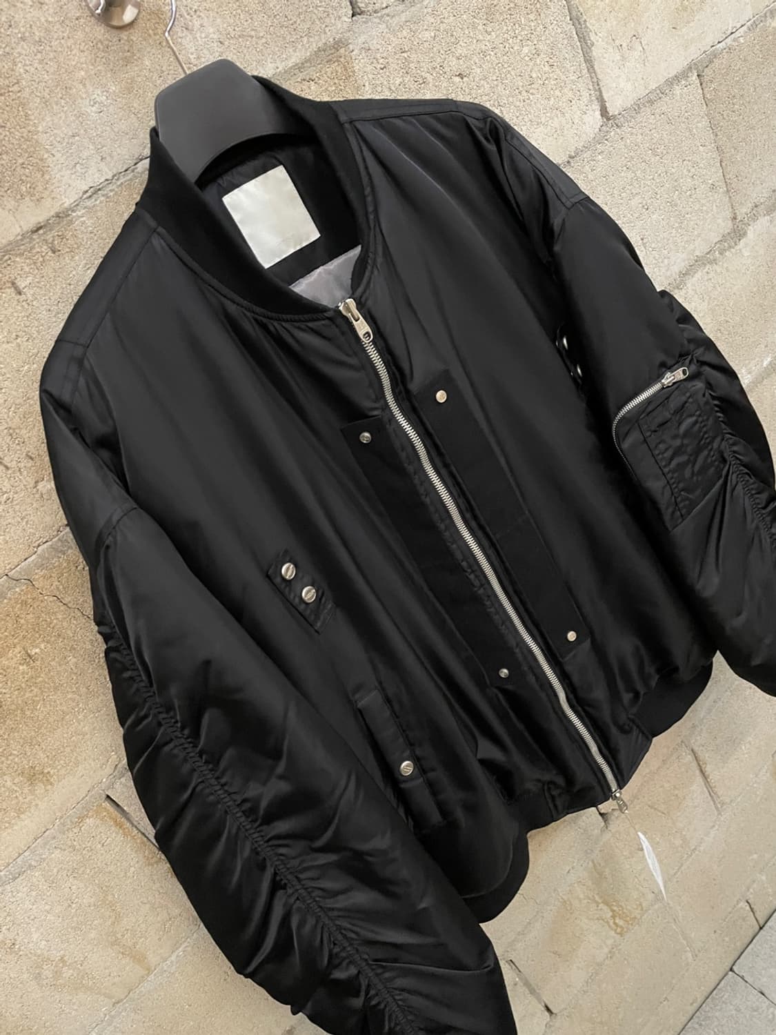 언더마이카 멀티 스냅 오버사이즈 봄버 자켓 상품이미지4