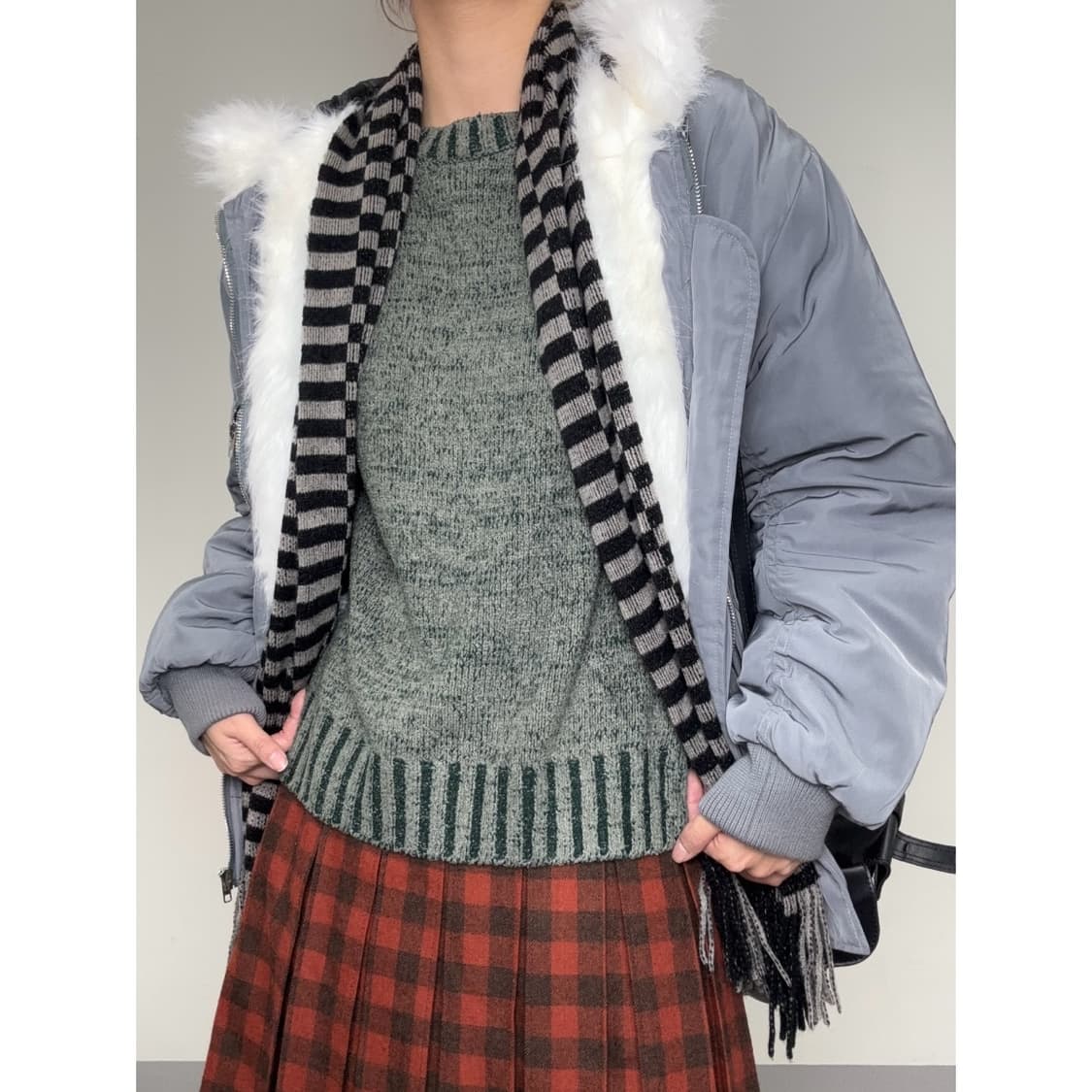 빈티지 그레이 MA-1 블루종 자켓 상품이미지4