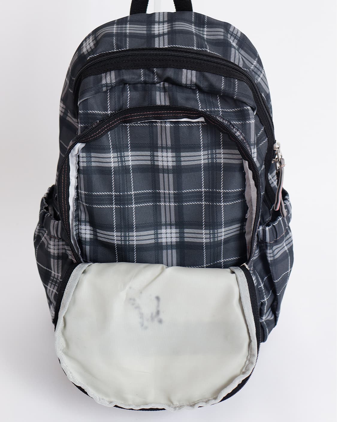 [PIKO] 블랙 체크 패턴 데일리 백팩 상품이미지9