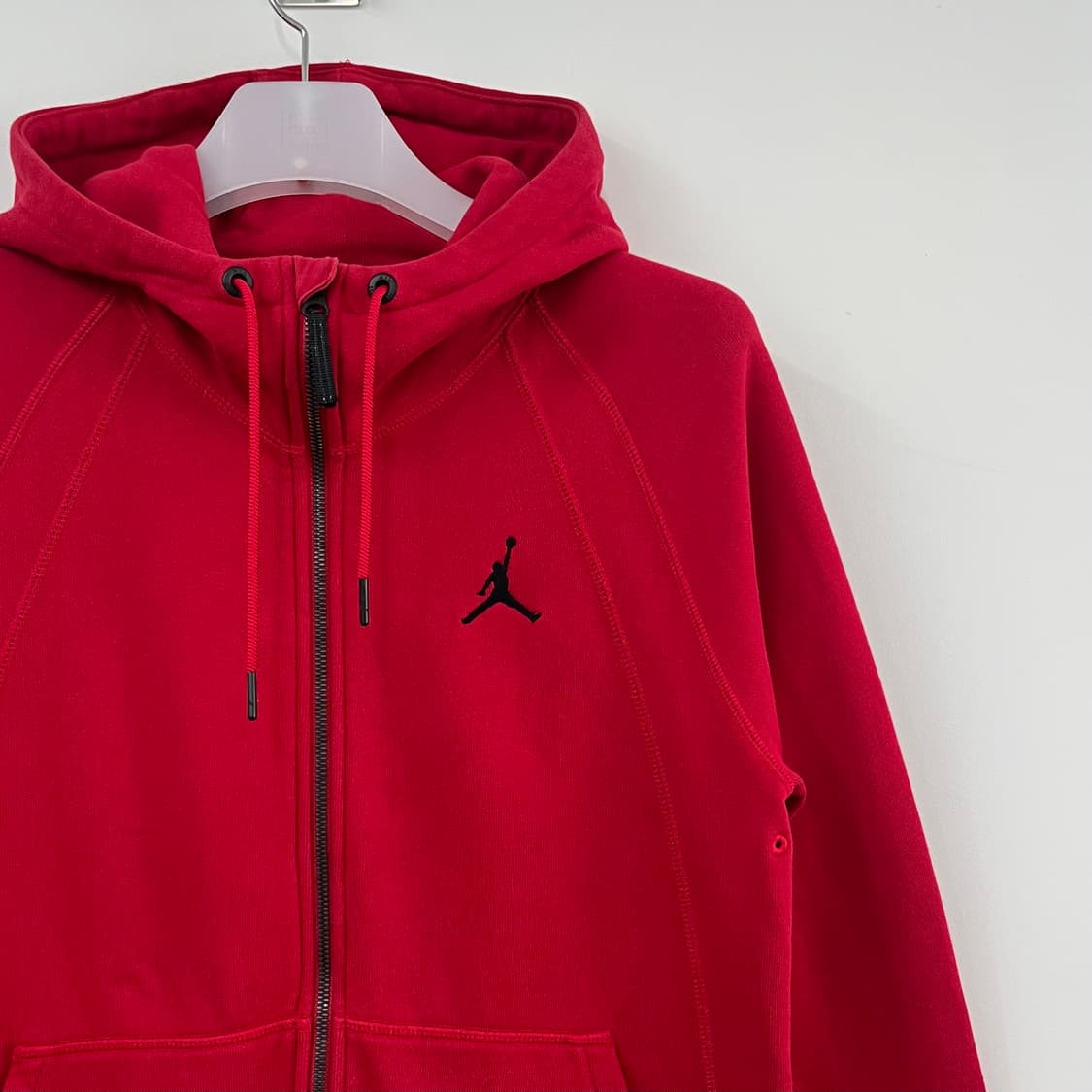 나이키 조던 자수로고 풀집업 레드 후드집업 상품이미지4
