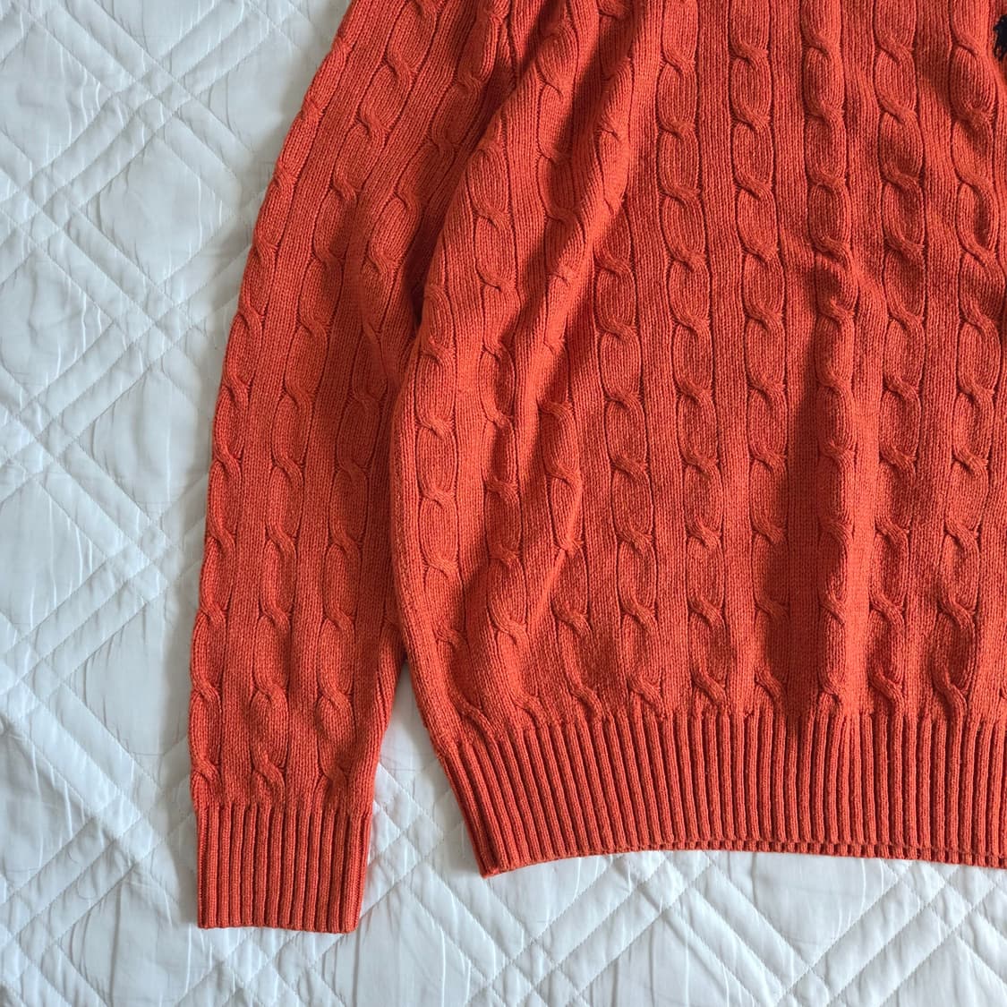 POLO RALPH LAUREN SILK 100% Cable Knit 상품이미지4