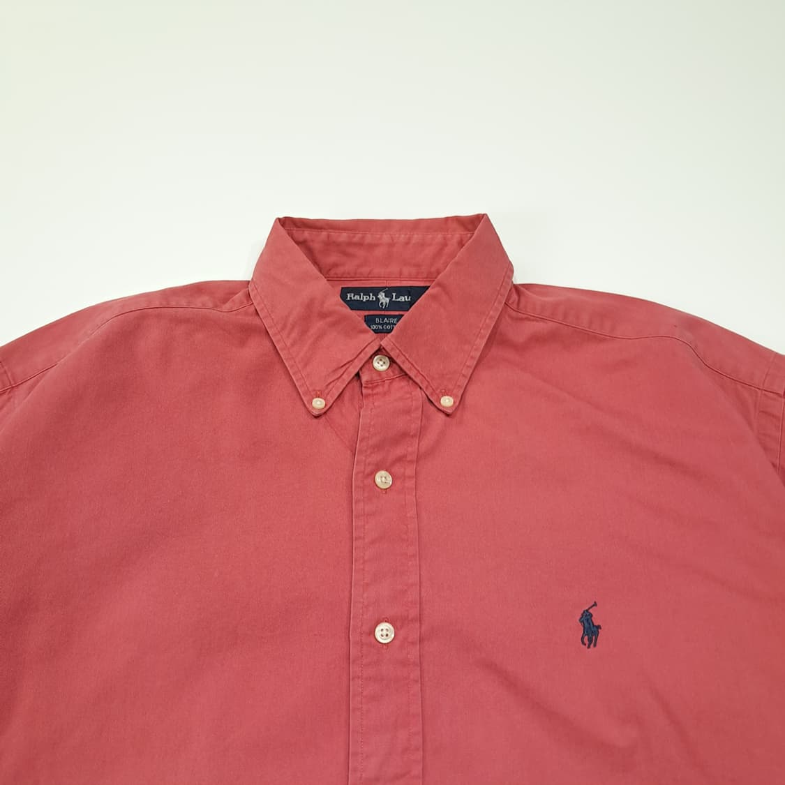 CL779 L 폴로 90s 미국판 버튼다운 빈티지 핑크 셔츠 남방 상품이미지2