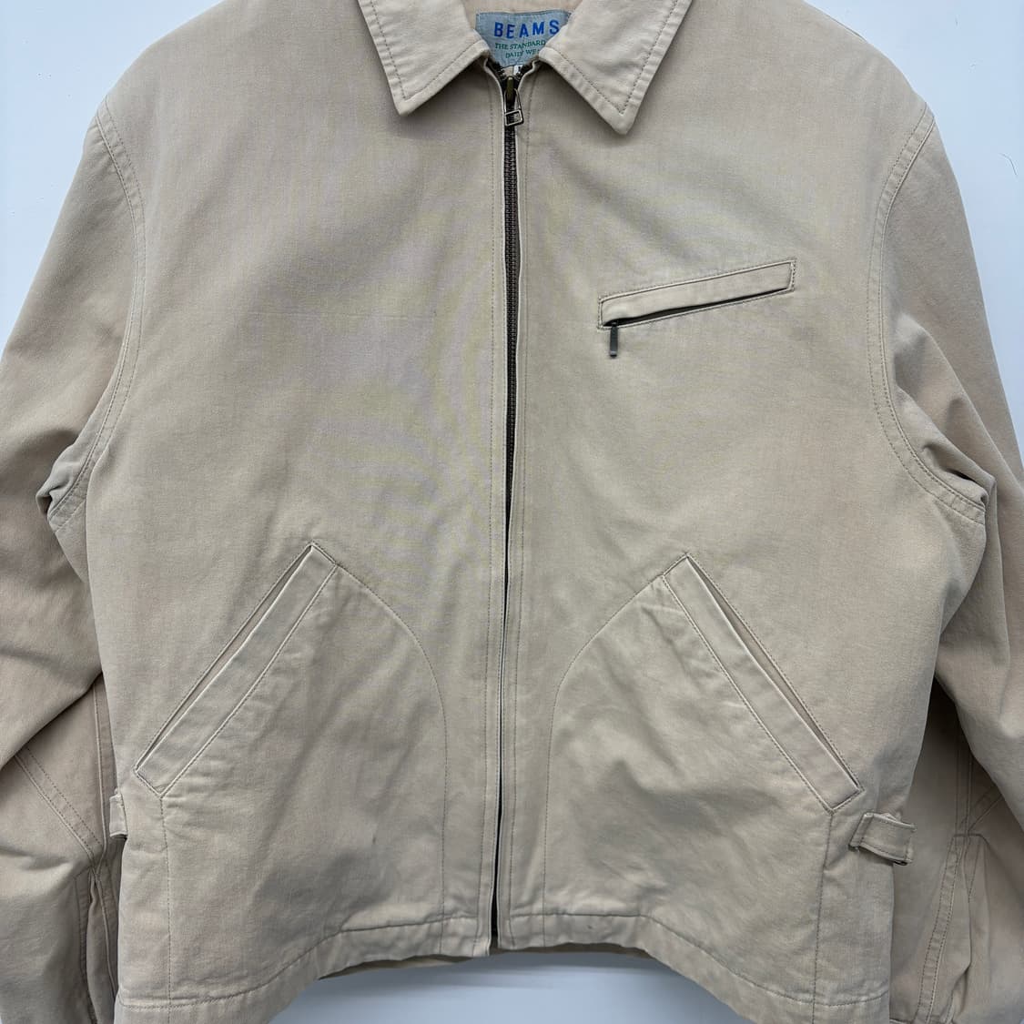 빔즈 베이지색 면 자켓 여/M 상품이미지2