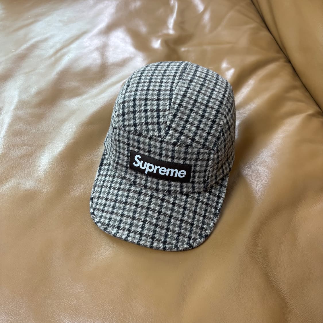 슈프림 캠프캡 모자 박스로고 23fw 하운드투스 탄 상품이미지1