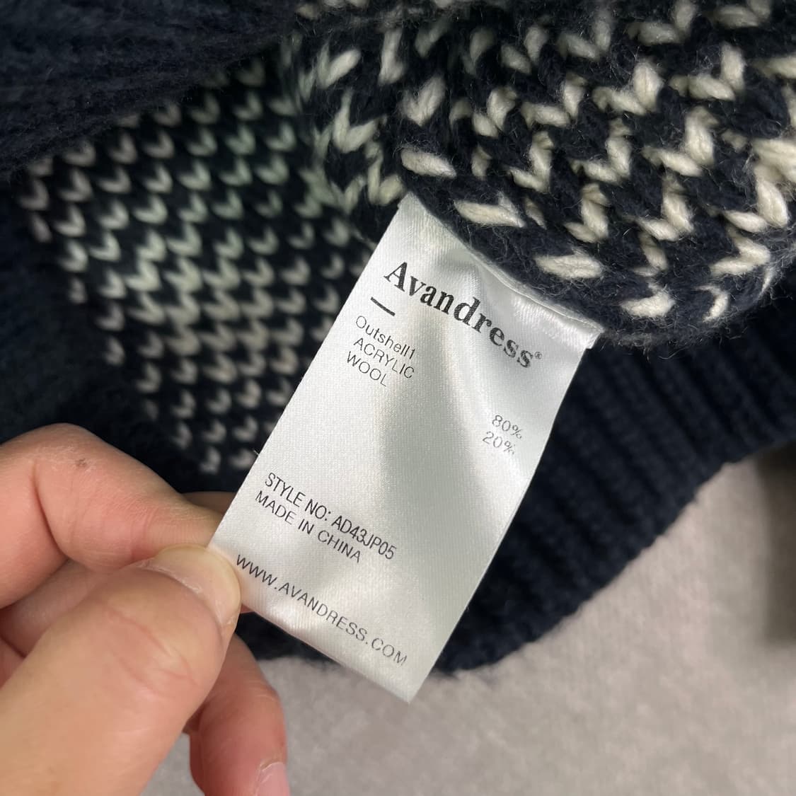 W 100 빈티지 울 코위찬 집업 상품이미지3