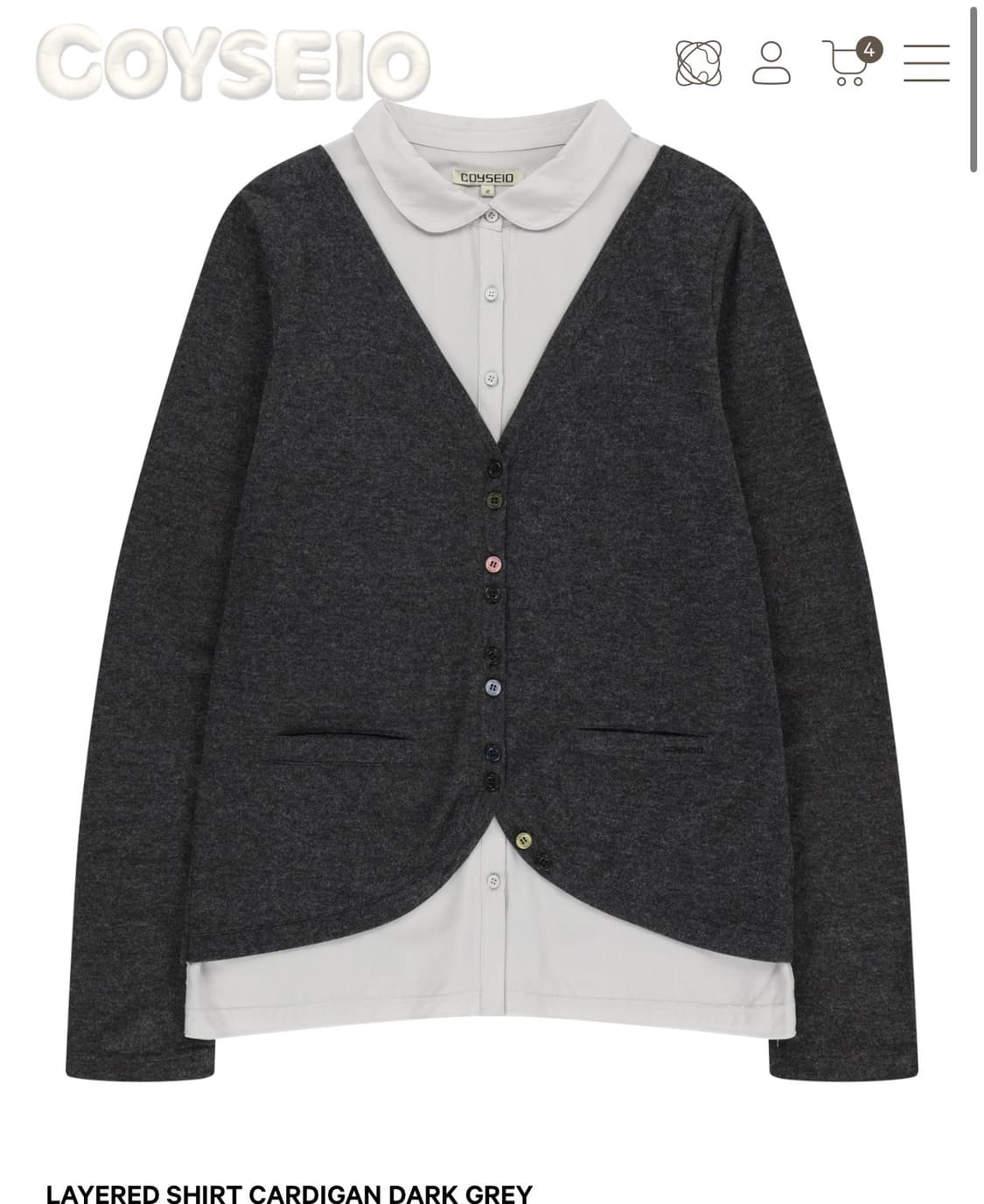 코이세이오 셔츠 가디건 1 새상품 coyseio 상품이미지1