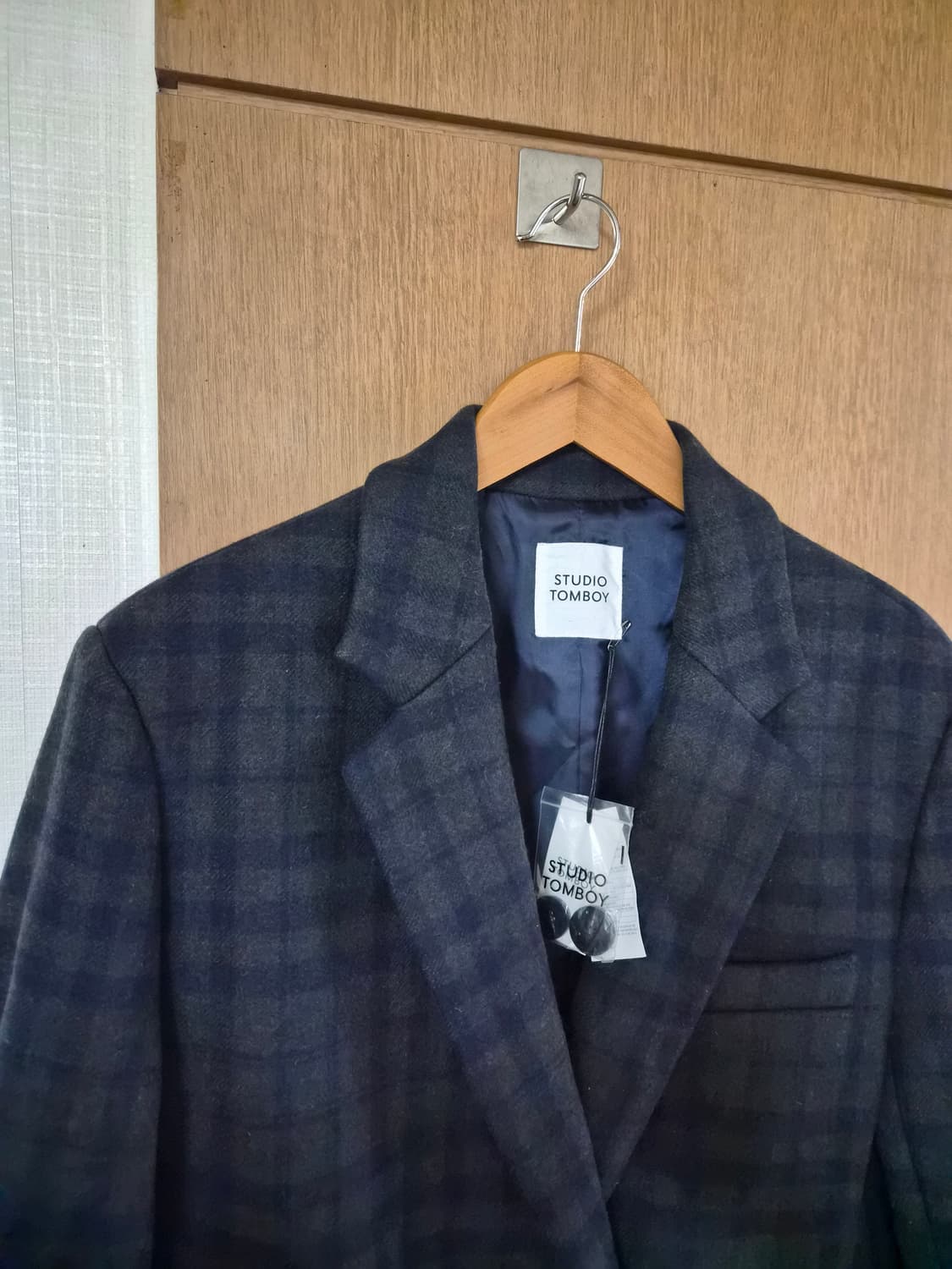 스튜디오톰보이 더블체크코트 상품이미지4