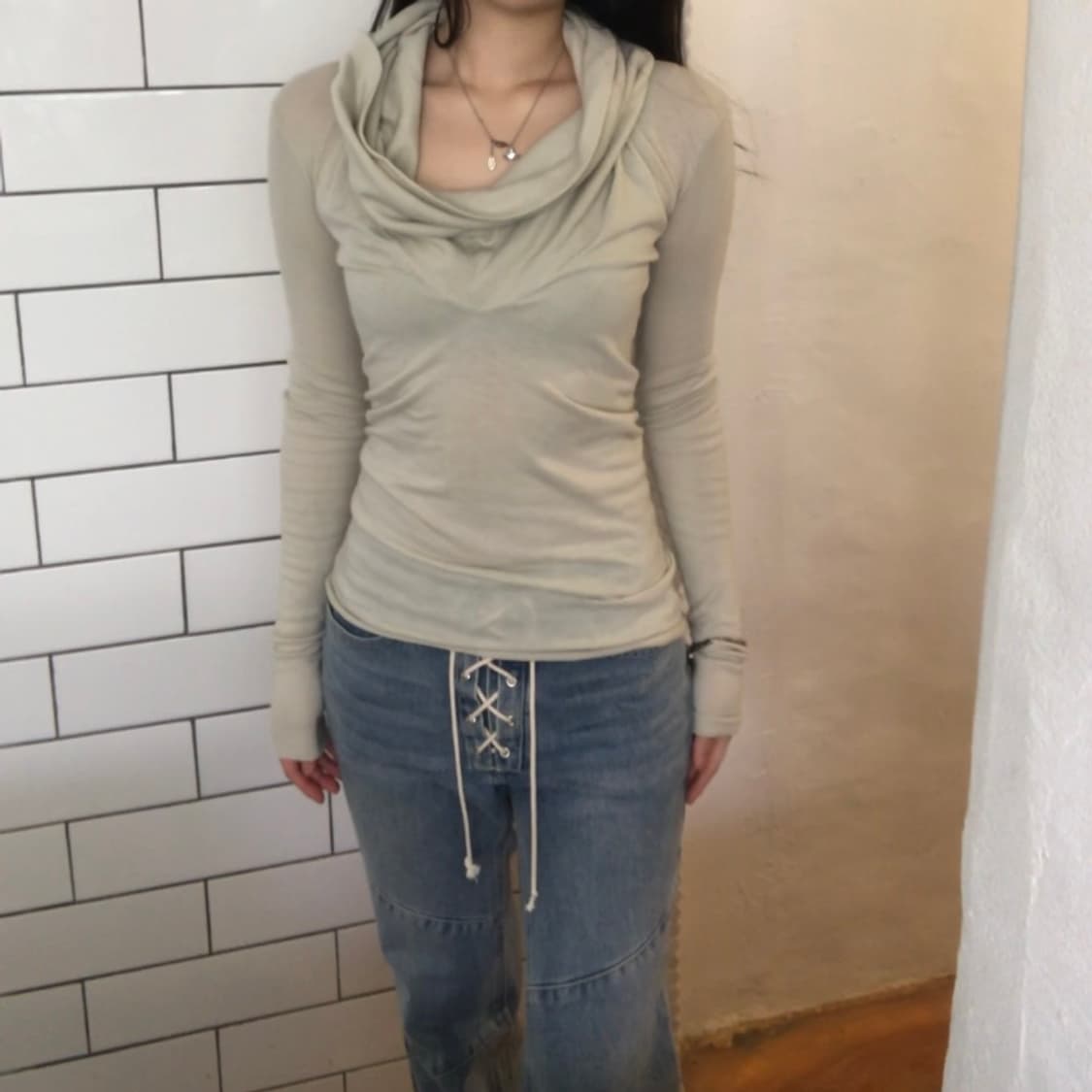 릭오웬스 드레이프 넥 롱 슬리브 상품이미지6