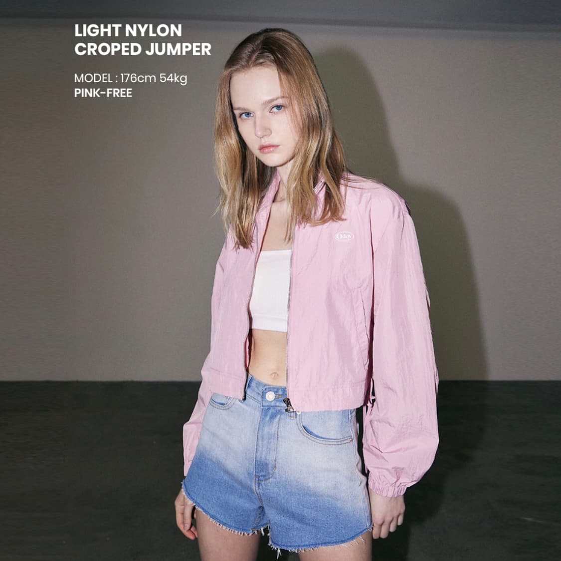 오디너리홀리데이(ORDINARY HOLIDAY) 나일론 크롭점퍼 새상품 상품이미지1