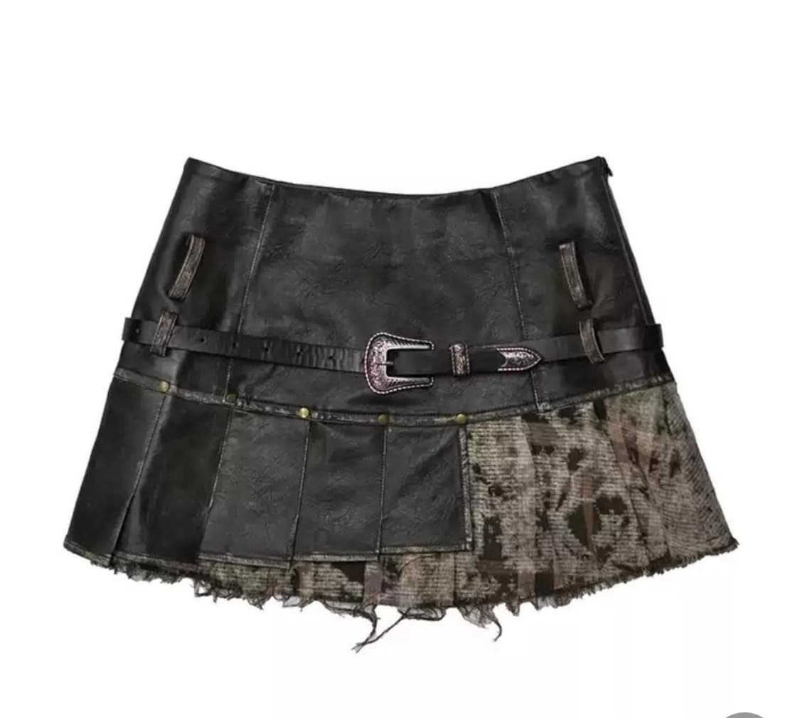 새상품) Shop Cor Cest Nous 가죽 플리츠 스커트 상품이미지1