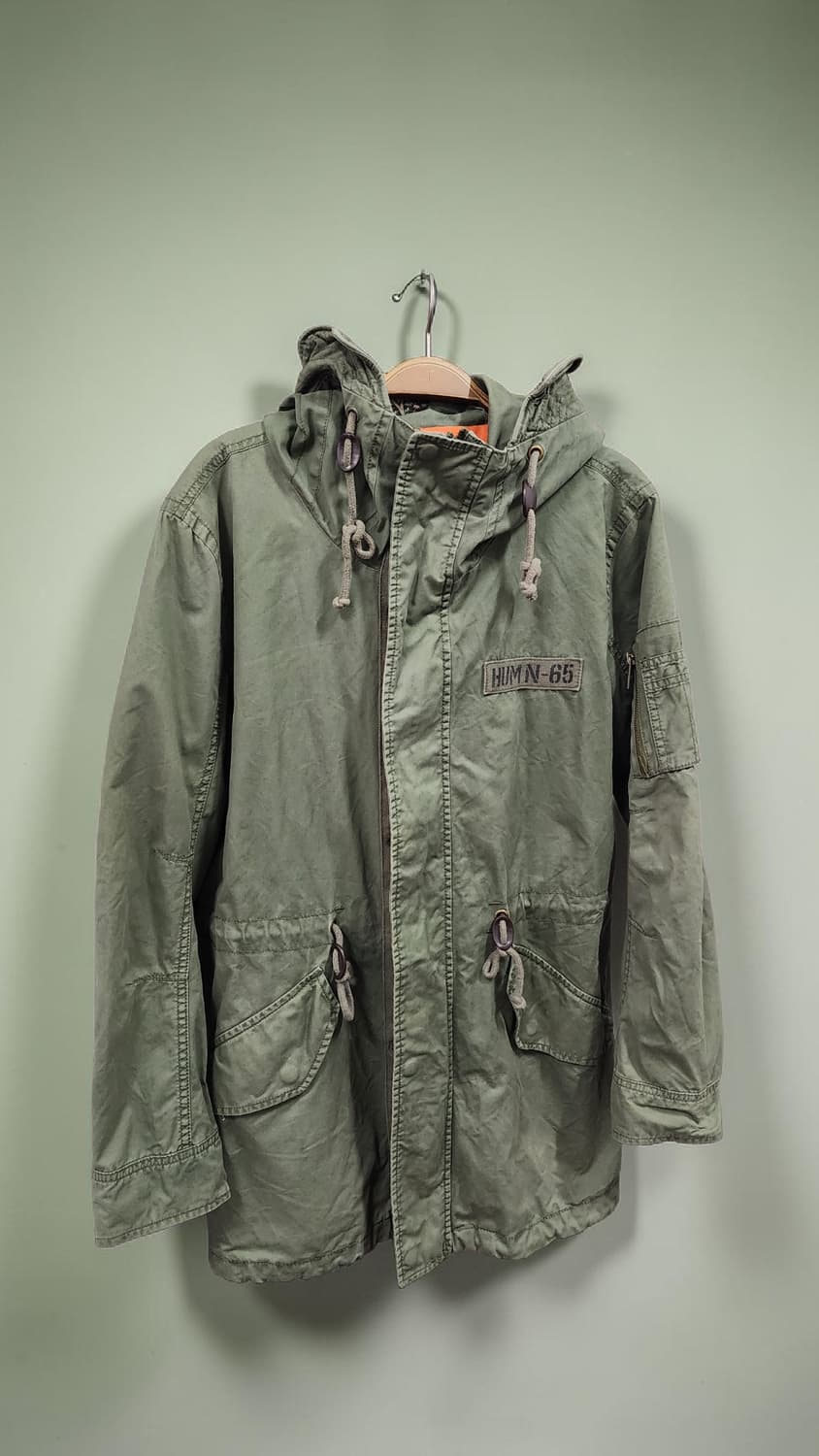 HUM N-65 카키 야상 후드 자켓 상품이미지1