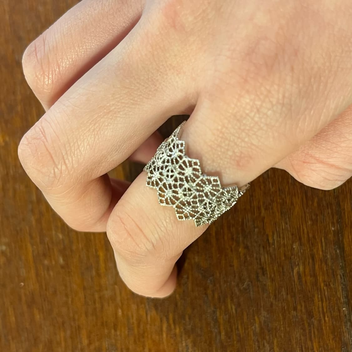 새상품 여성 신주 래이스 오픈링 반지  상품이미지1