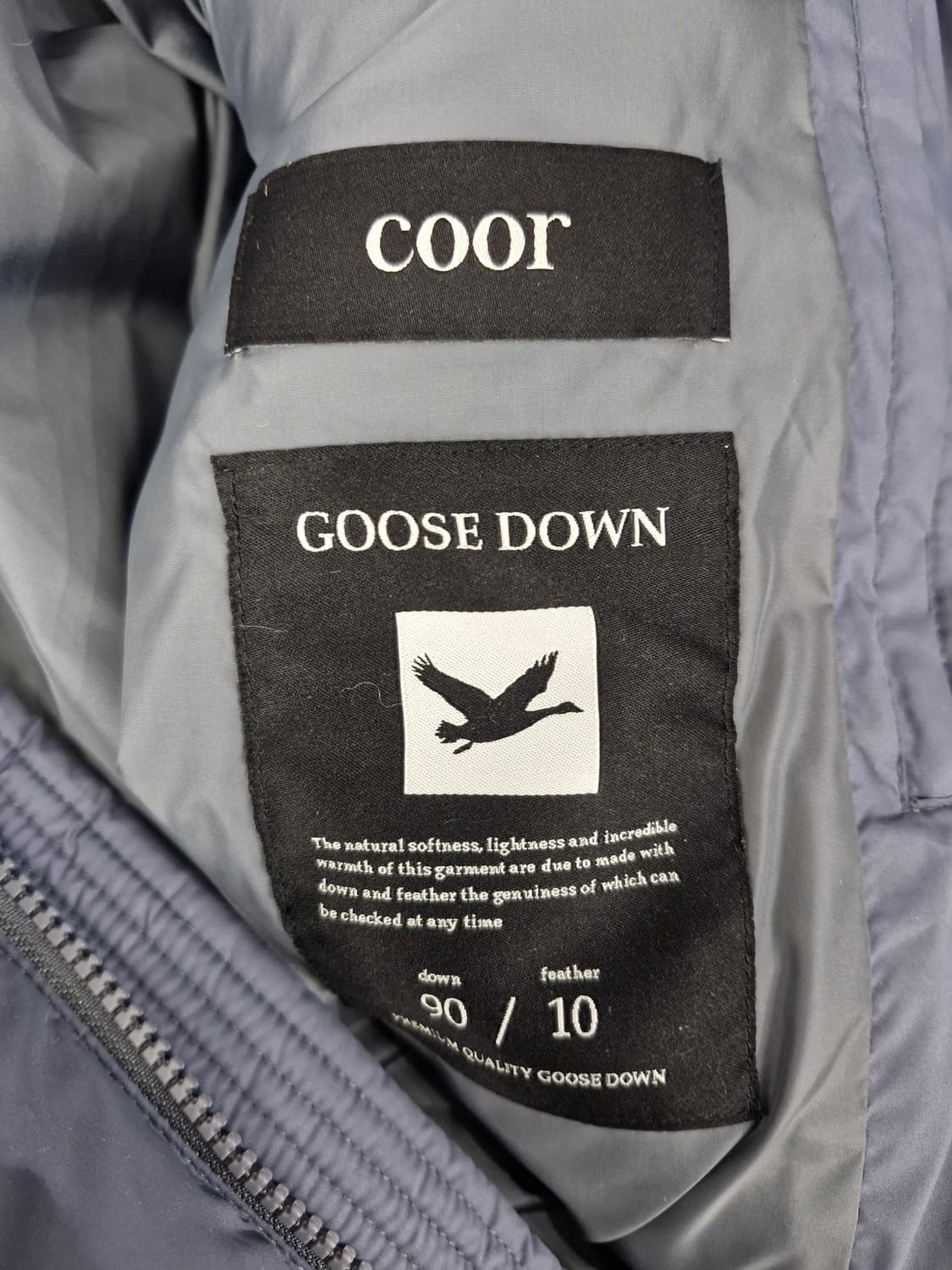 COOR 쿠어 구스다운 숏패딩 블루그레이(M) 상품이미지8