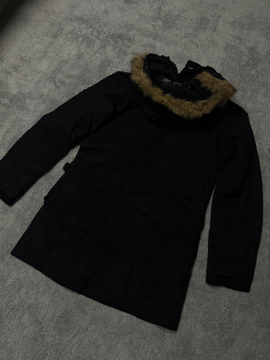 Vintage Y2k punk & Vkei fur hood parka 상품이미지5