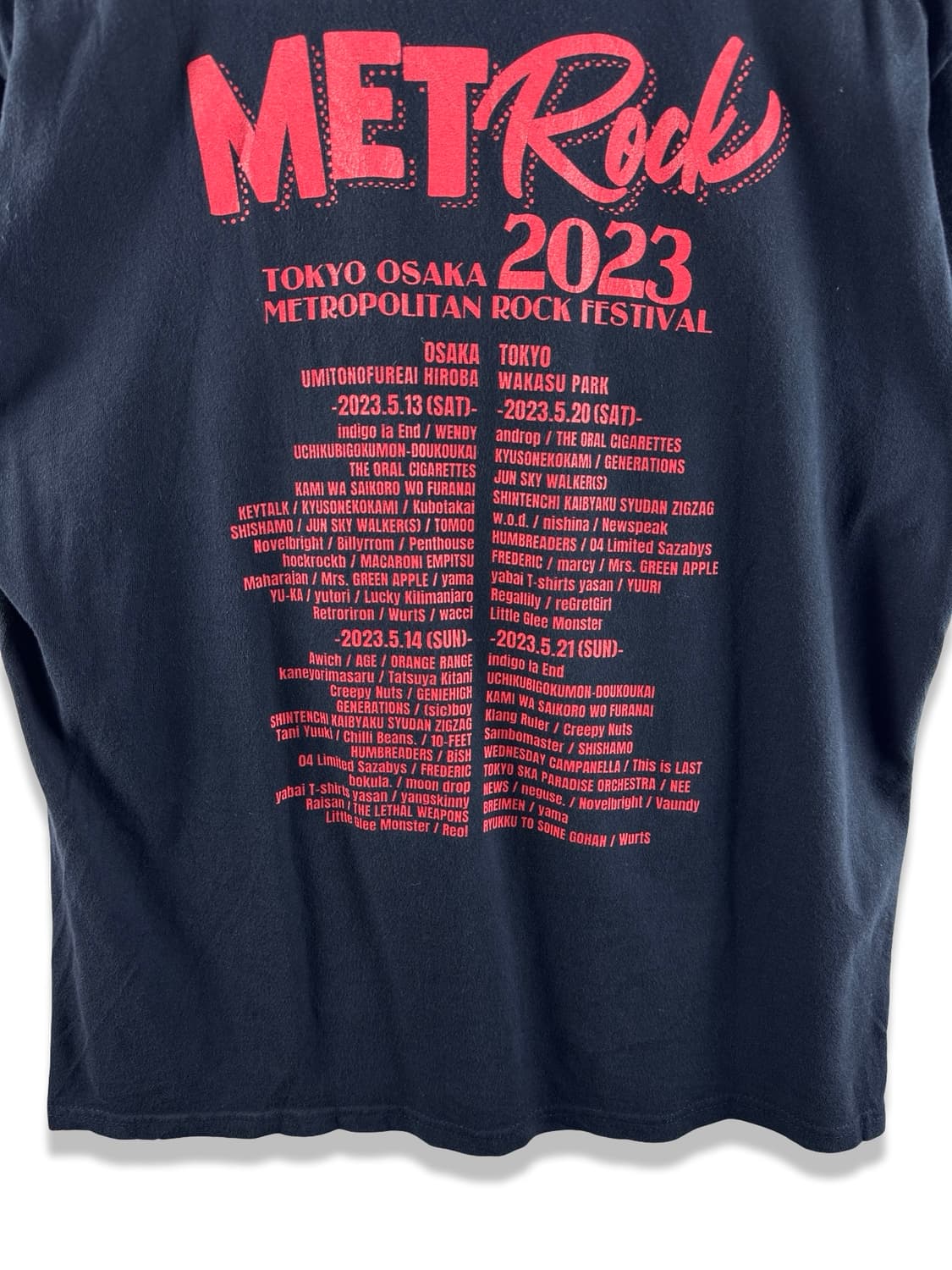 METROCK  2023 도쿄 오사카 밴드 티셔츠3339 상품이미지5