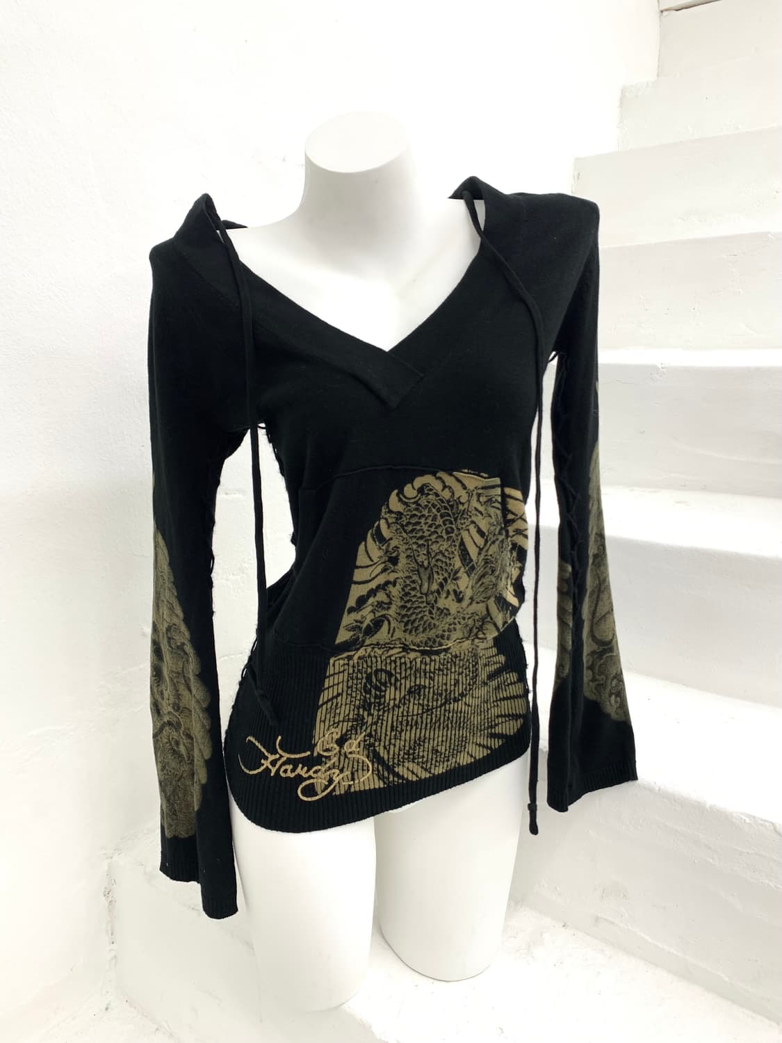Ed Hardy oriental detail slim fit hoodie 상품이미지9