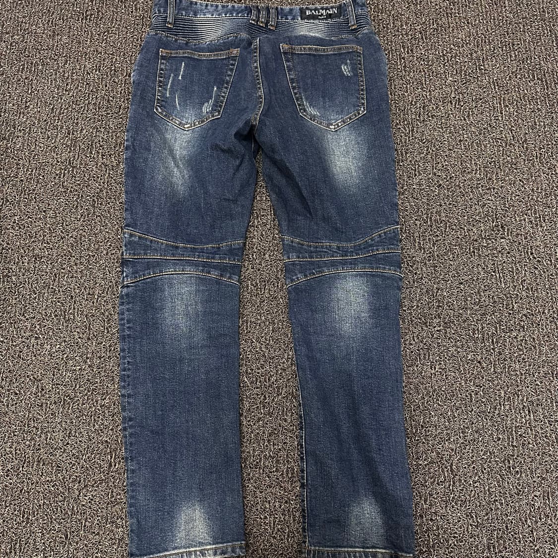 발망 워싱 바이커 데님 청바지 팬츠 32인치 상품이미지5