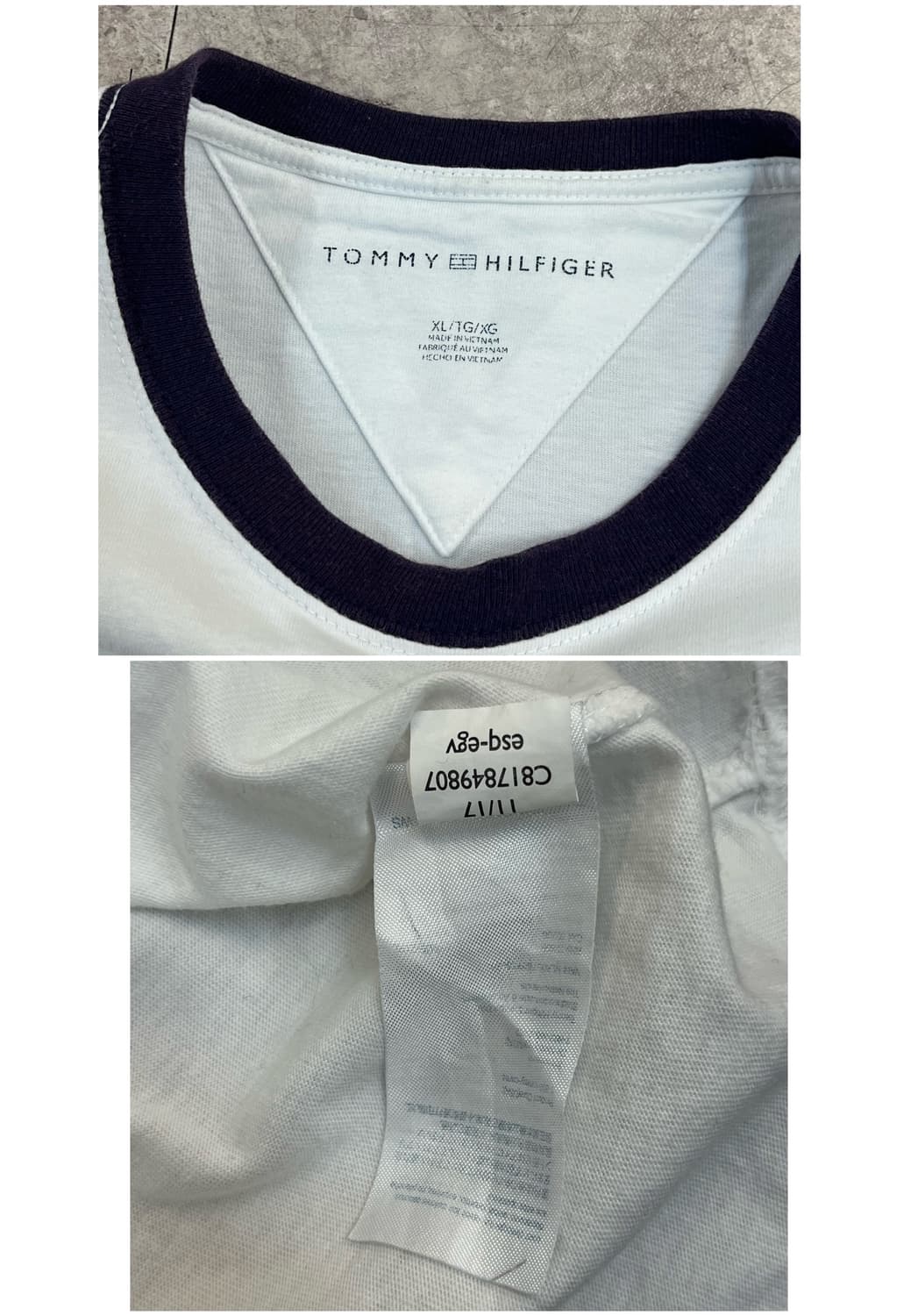 타미힐피거 반팔티 화이트 XL #csz4017  상품이미지4