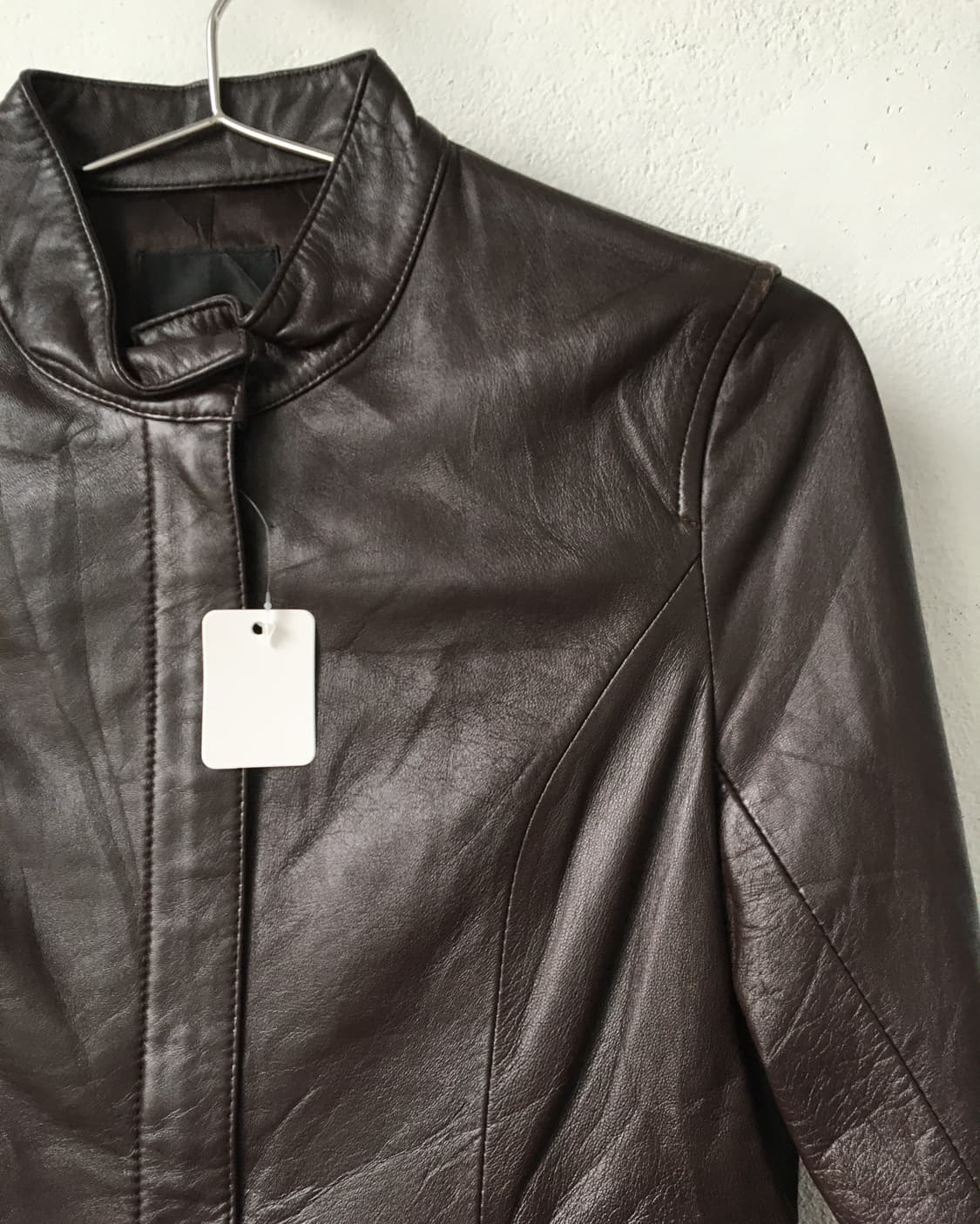 High neck lamb leather jacket 상품이미지3