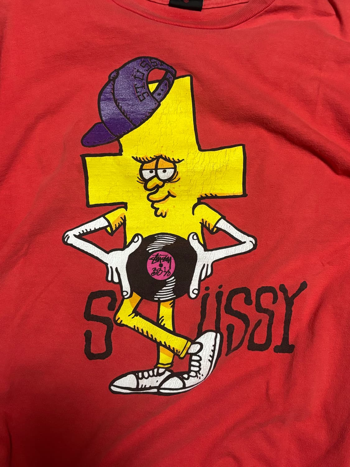 Stussy 00’s Vintage Red Red Red T-shirt 상품이미지3