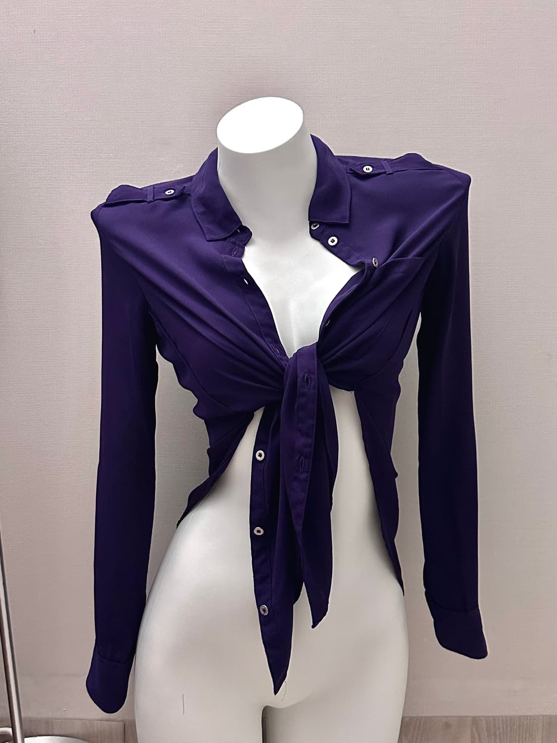 퍼플 빈티지 블라우스 상품이미지1