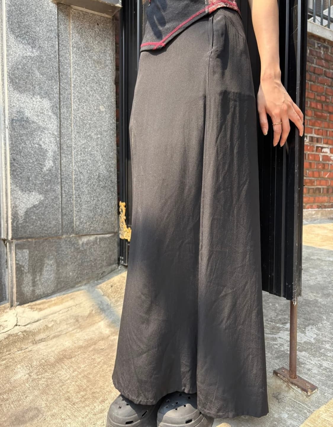 요지야마모토 블랙 스커트 상품이미지1