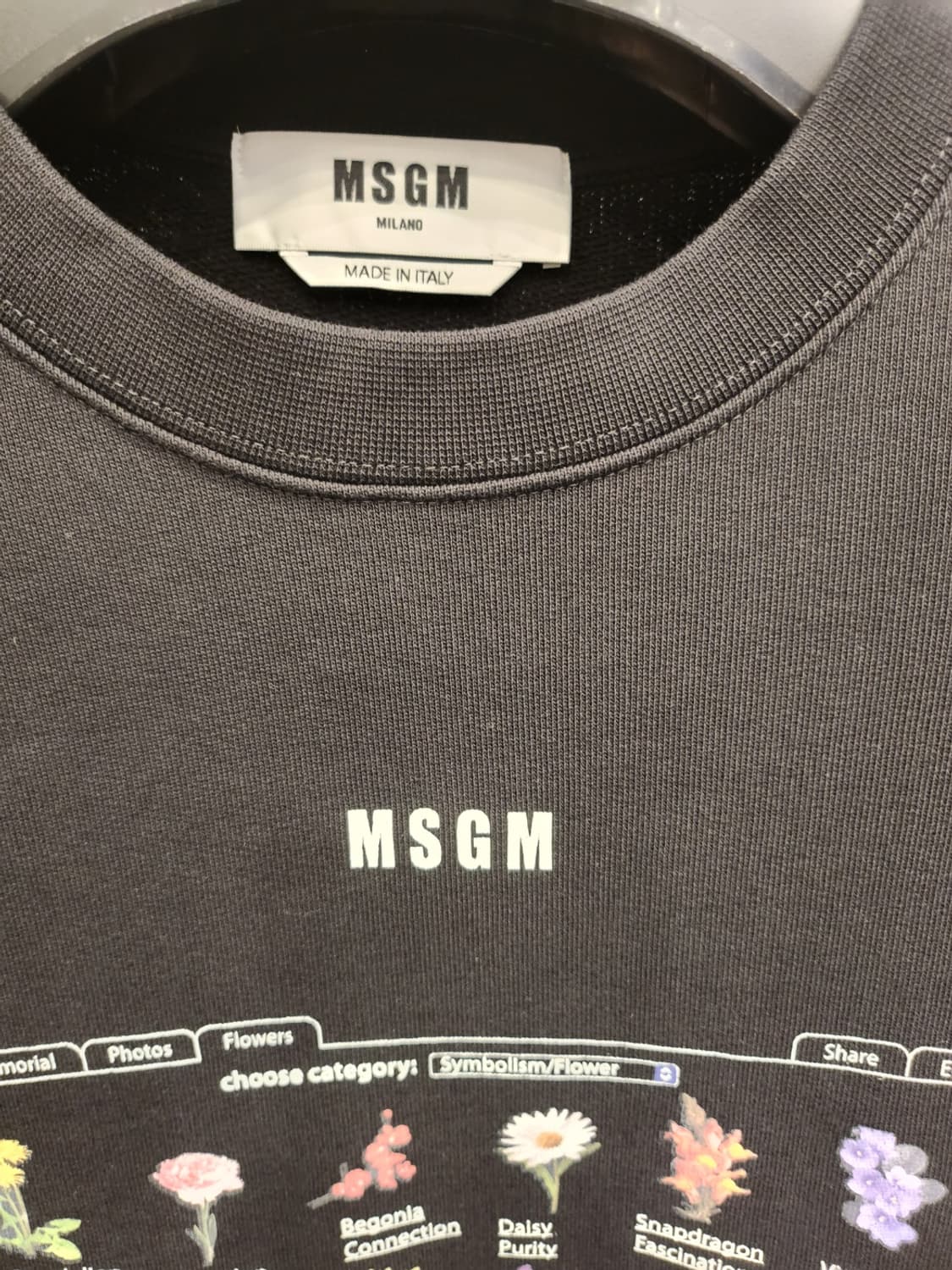 MSGM 플라워 프린팅 오버핏 맨투맨 상품이미지3