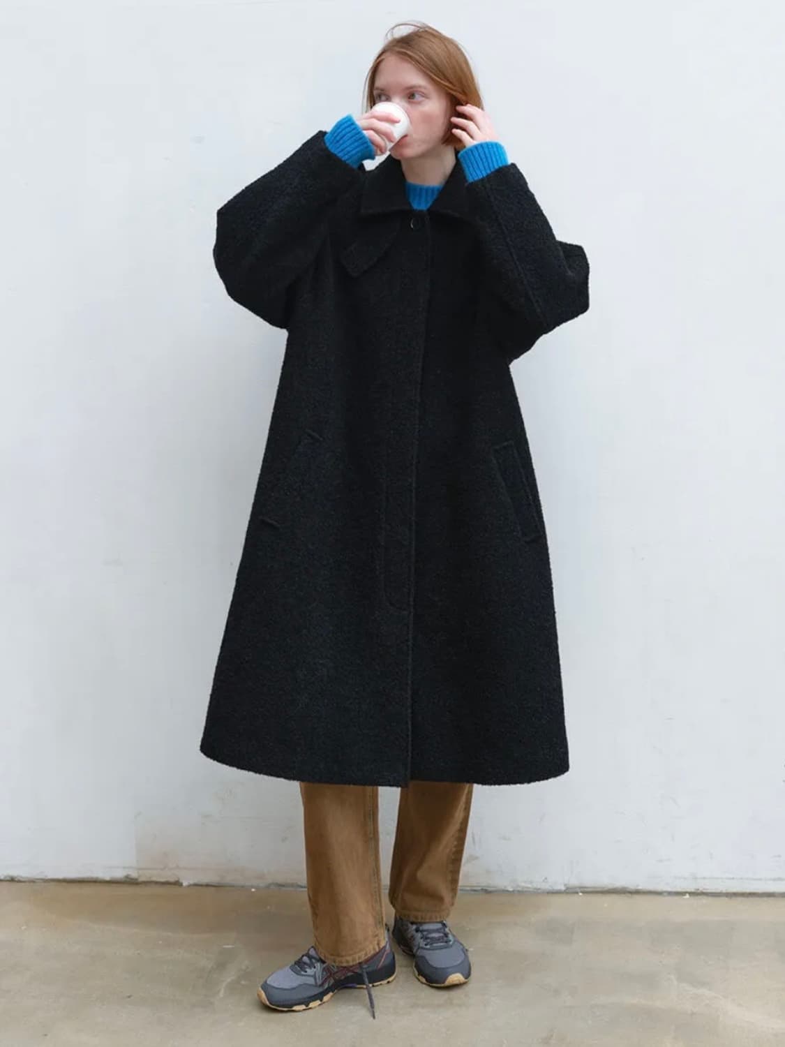 엔조블루스 발마칸 롱코트 블랙  상품이미지1