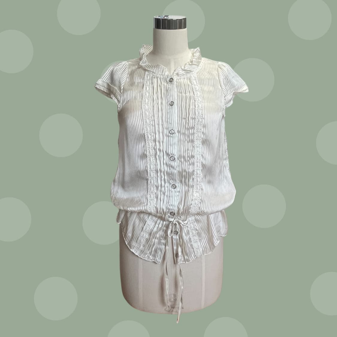 빈티지 페어리 시스루 쉬폰 레이스 블라우스 상품이미지2