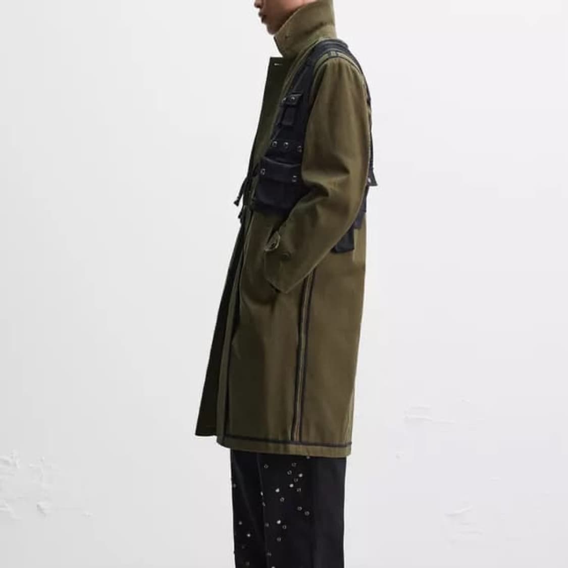 자라 앤더슨벨 베스트렌치 코트 카키  상품이미지3