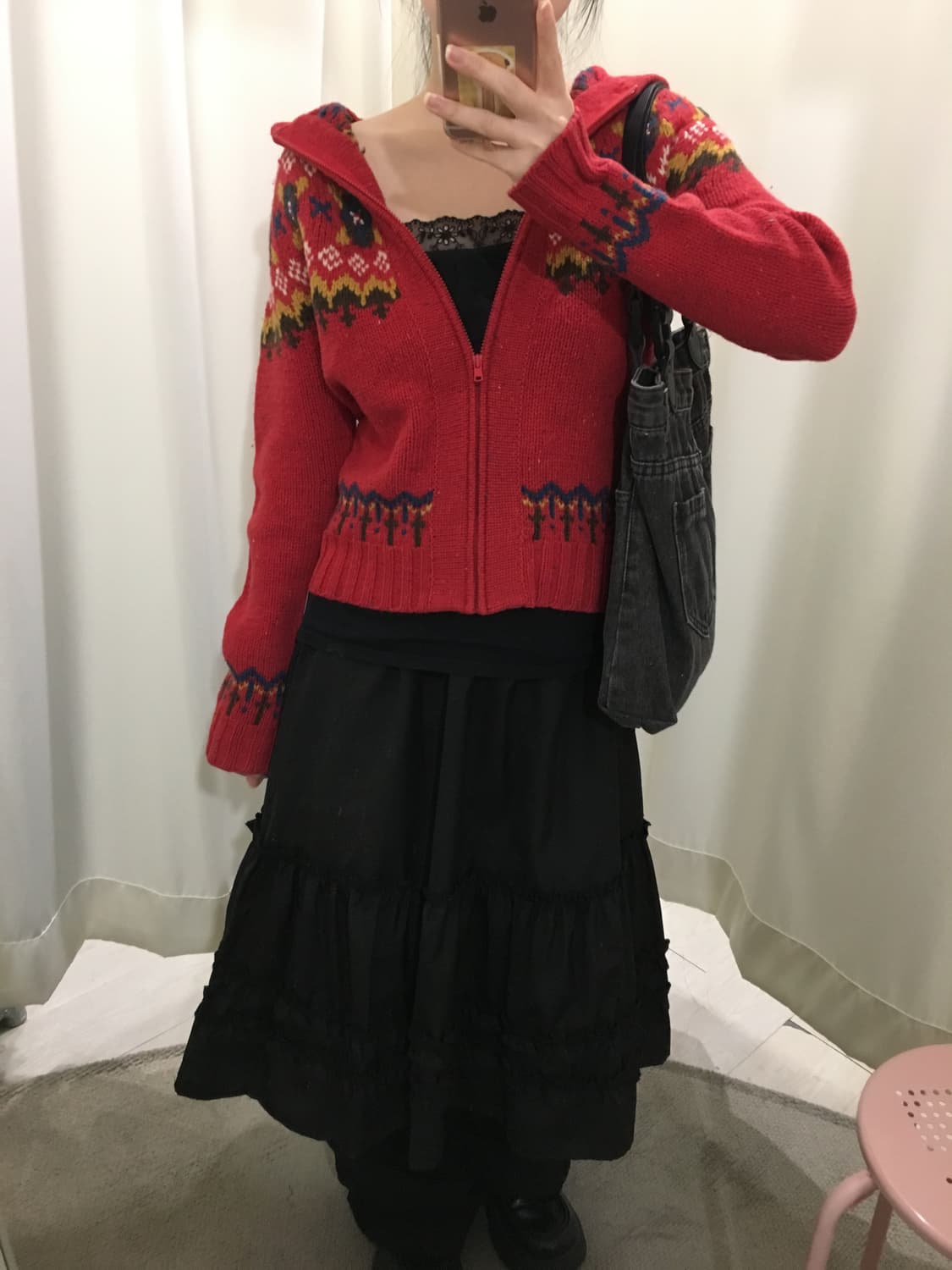 미쉘클랑 노르딕 니트 후드집업 상품이미지5